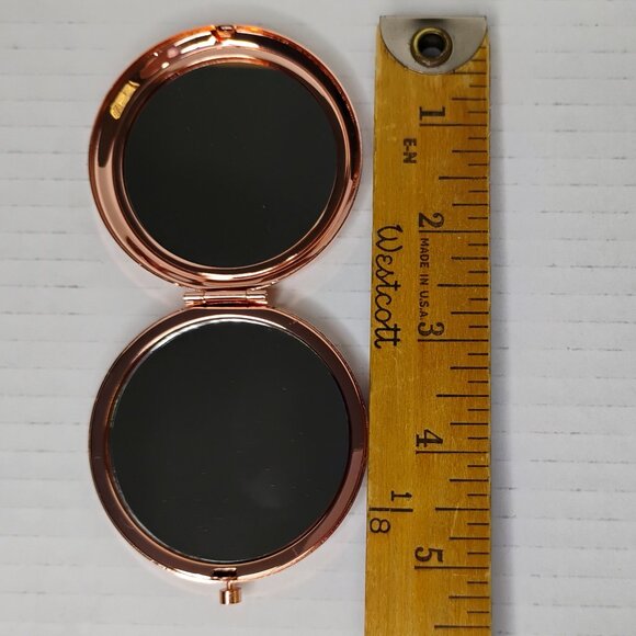 Cheers to 60 Years Mirror Compact – Rose Gold Tone – Double Mirror – New - Picture 6 of 6